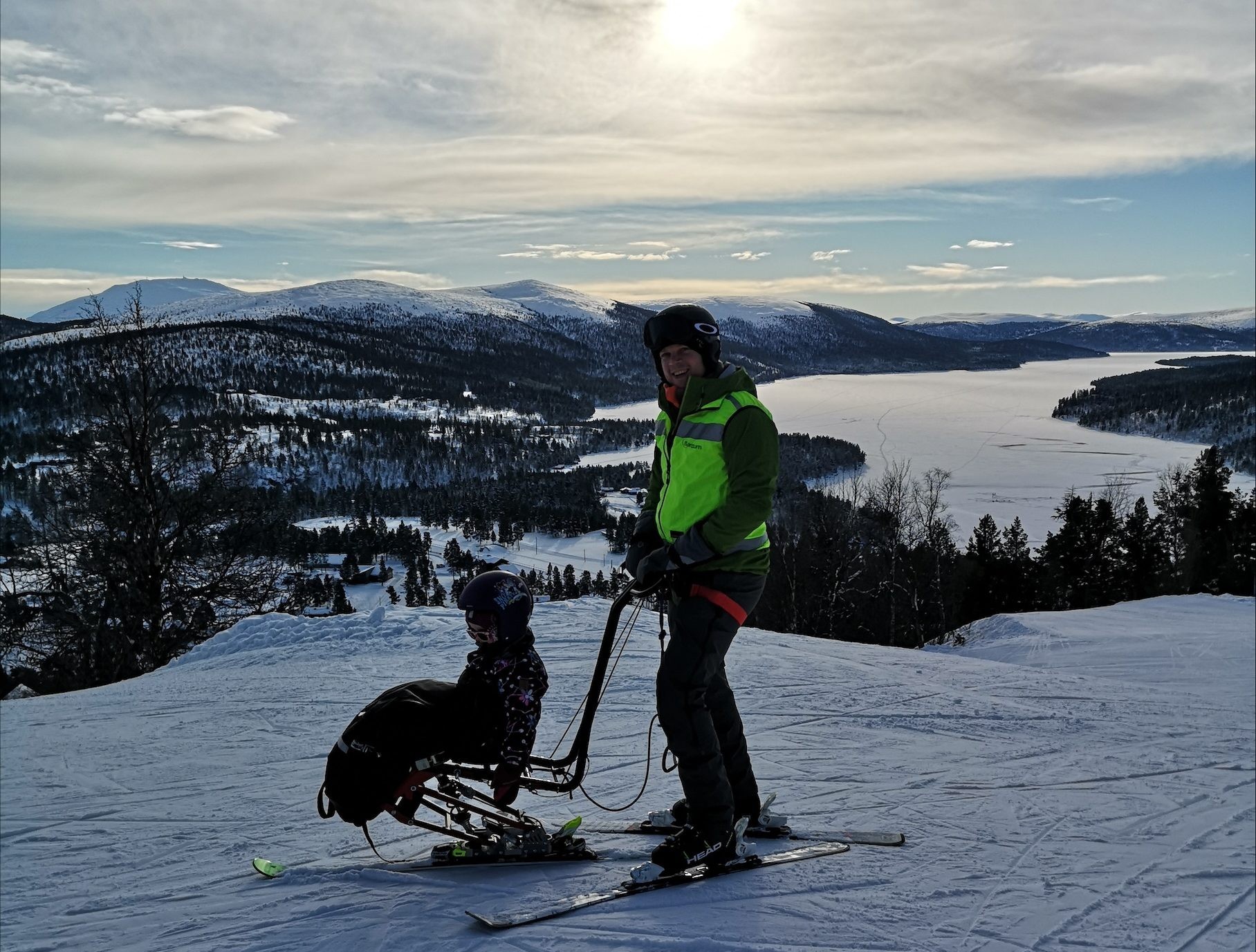 Viola og familien på skitur